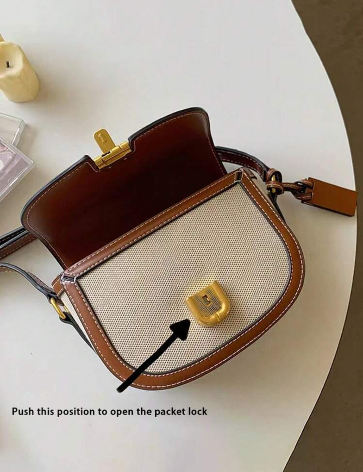 Flap Buckle Closure Canvas Sling/Crossbody/Shoulder Bag