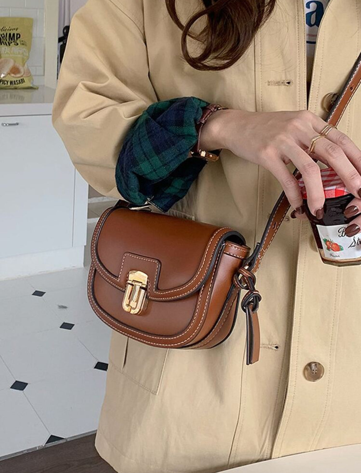 Flap Buckle Closure Canvas Sling/Crossbody/Shoulder Bag