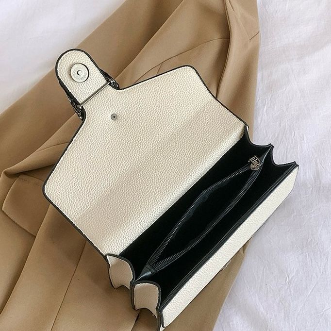 Croc Pattern Lock Detailing Sling Or Shoulder Bag For Women