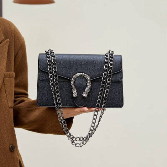 Croc Pattern Lock Detailing Sling Or Shoulder Bag For Women