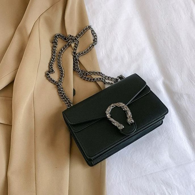 Croc Pattern Lock Detailing Sling Or Shoulder Bag For Women
