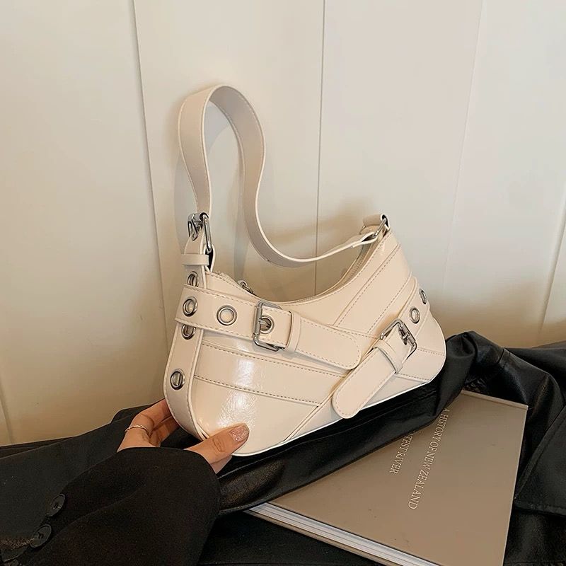 Y2K Gothic Style Metal Decor Shoulder Or Handbag For Women