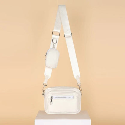 » Front Zip Square Crossbody Bag With Coin Pouch (100% off)