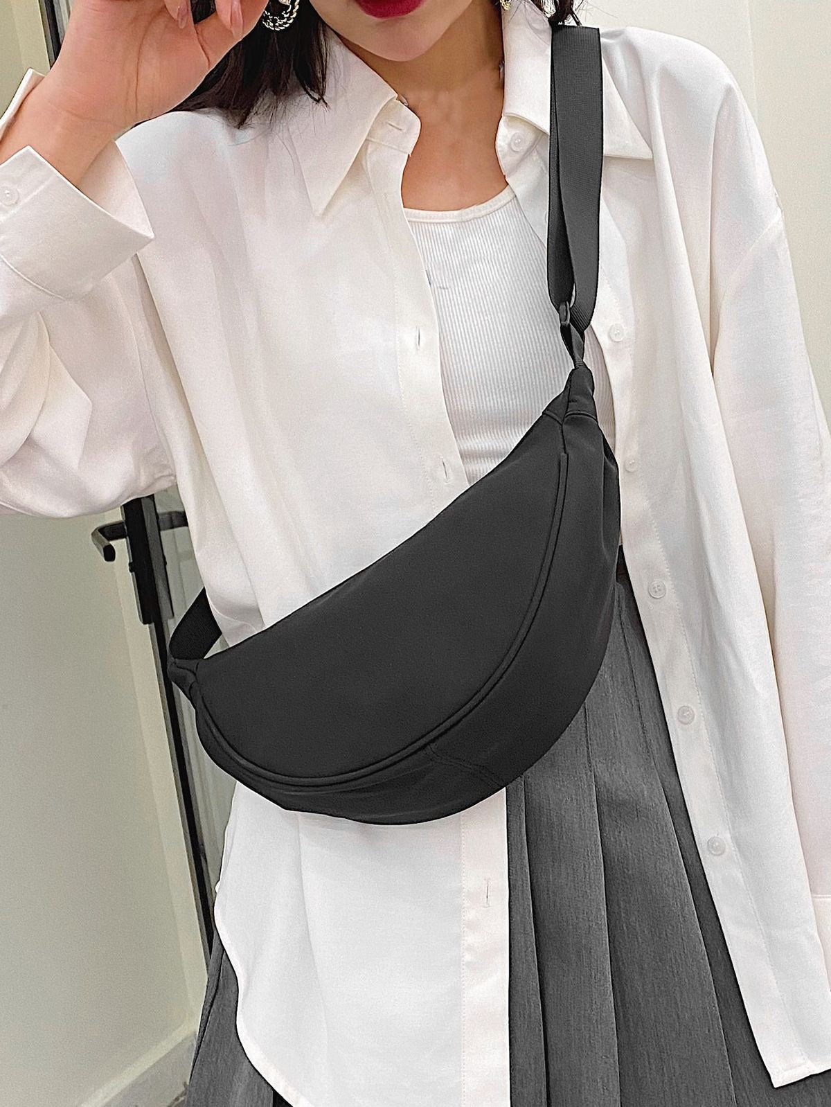 Nylon Hobo Crossbody bag