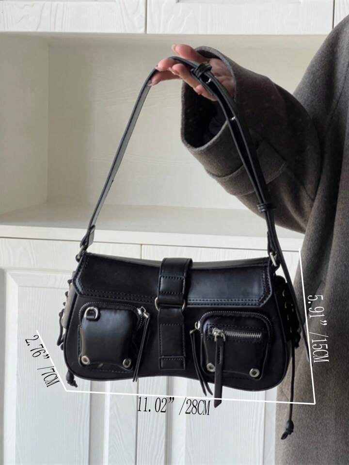 Vintage Black Shoulder Bag