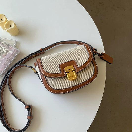 Flap Buckle Closure Canvas Sling/Crossbody/Shoulder Bag