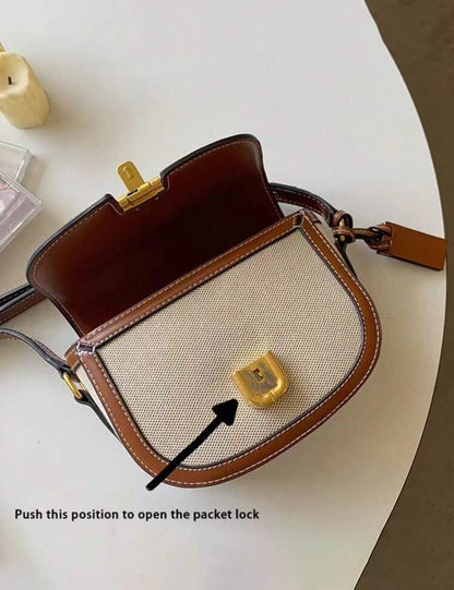 Flap Buckle Closure Canvas Sling/Crossbody/Shoulder Bag