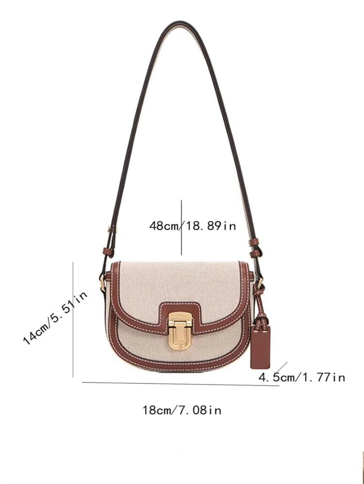 Flap Buckle Closure Canvas Sling/Crossbody/Shoulder Bag