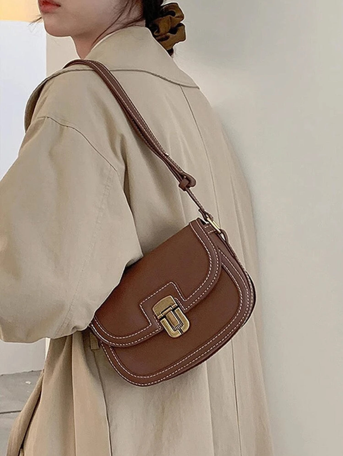 Flap Buckle Closure Canvas Sling/Crossbody/Shoulder Bag