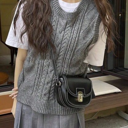 Flap Buckle Closure Canvas Sling/Crossbody/Shoulder Bag