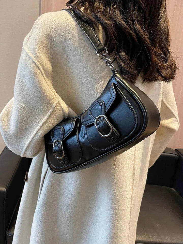 Buckle Detail Armpit Bag