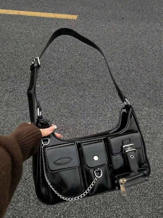 Back Zipper Crossbody Bag