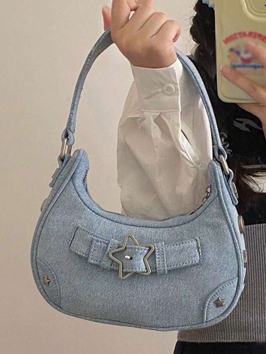 Blue Bubble Star Shoulder Bag