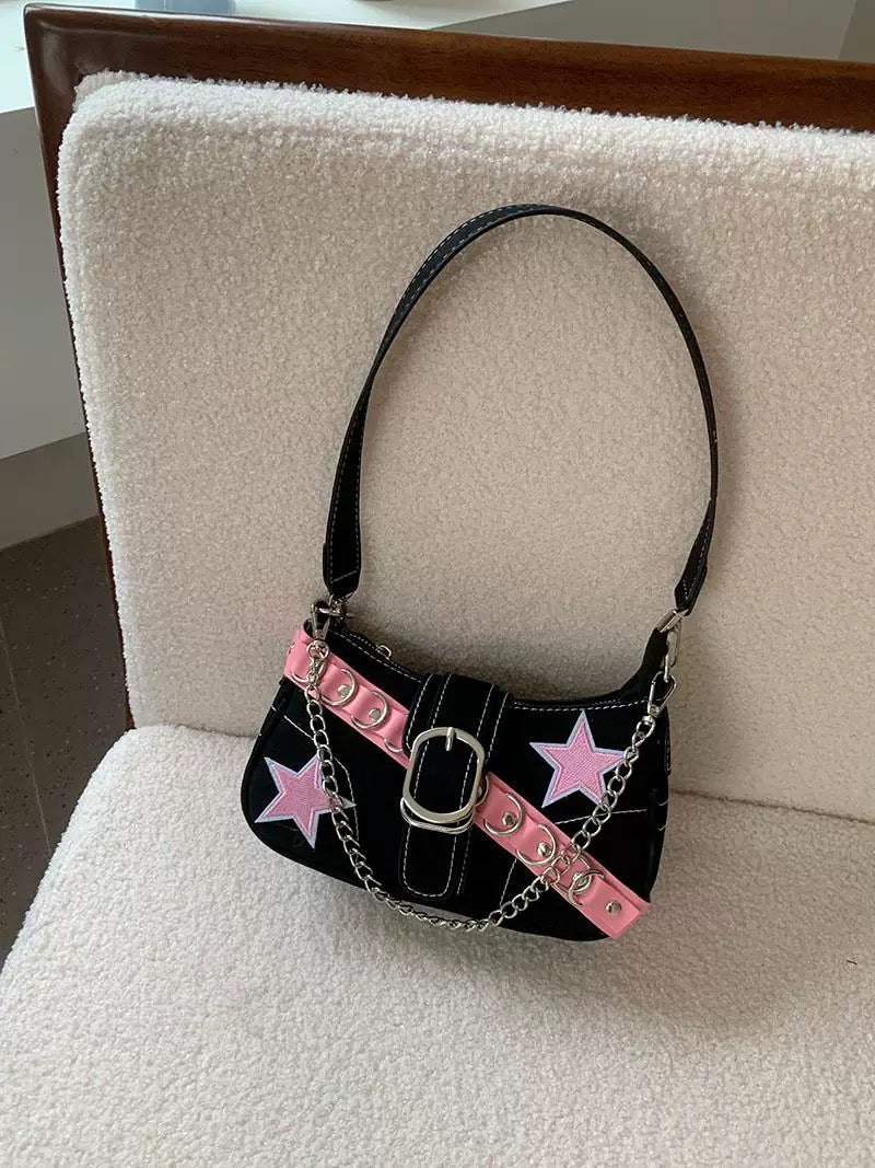 Y2K Preppy Style Vintage Shoulder Bag