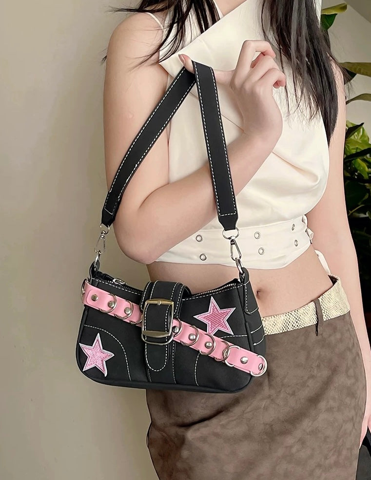 Y2K Preppy Style Vintage Shoulder Bag