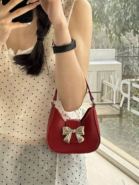 Mini Bow Decor Satchel Bag