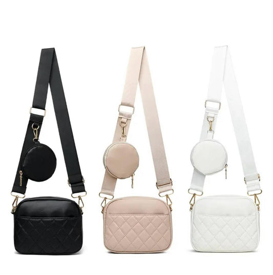 Quilted Square Crossbody Pochette Bag