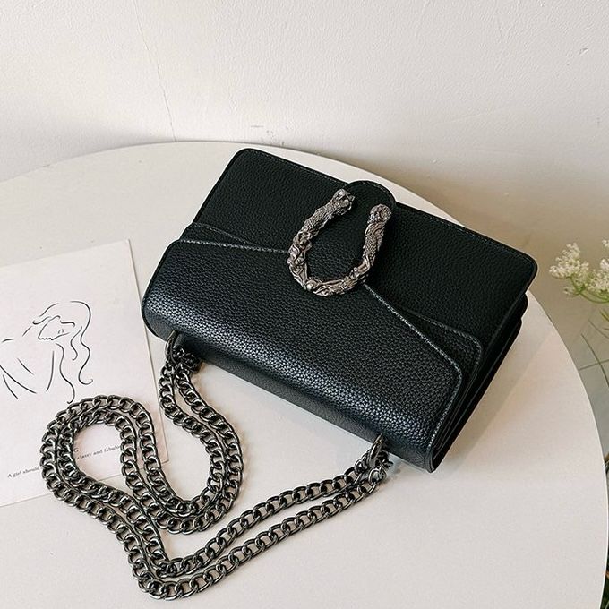 Croc Pattern Lock Detailing Sling Or Shoulder Bag For Women