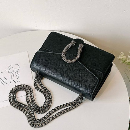 Croc Pattern Lock Detailing Sling Or Shoulder Bag For Women