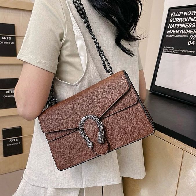Croc Pattern Lock Detailing Sling Or Shoulder Bag For Women