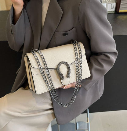 Croc Pattern Lock Detailing Sling Or Shoulder Bag For Women